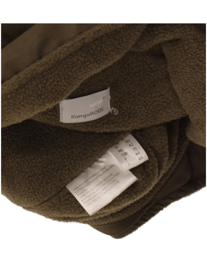 Kænguruer Dame Polstret Gilet UK 16 Stor Khaki Polyester
