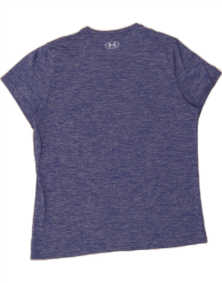 UNDER ARMOUR Womens Oversized T-Shirt Top UK 16 Large Blue Flecked Vintage Under Armour and Second-Hand Under Armour from Messina Hembry 