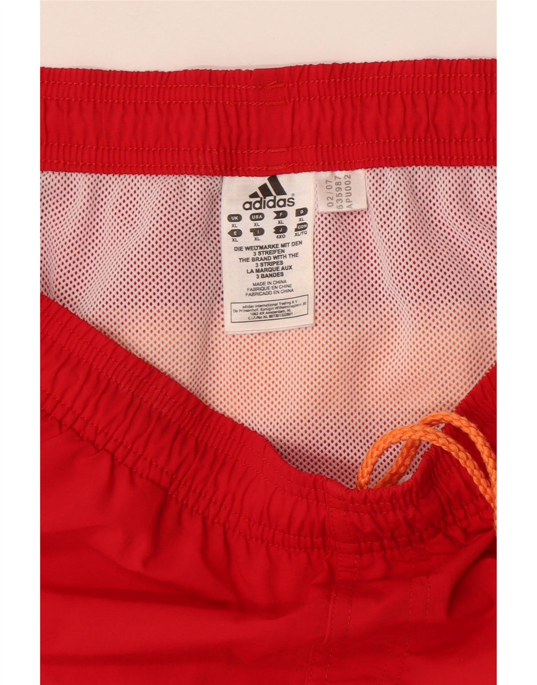 Adidas Badeshorts til mænd XL Rød Colourblock Nylon