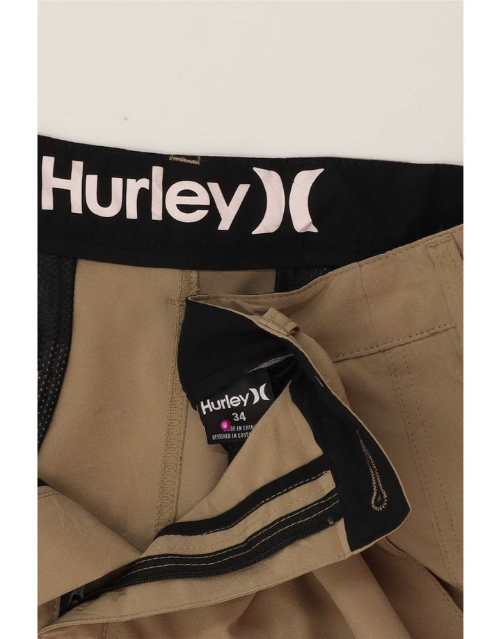 Hurley Herre Chino Shorts W34 Large Khaki Polyester