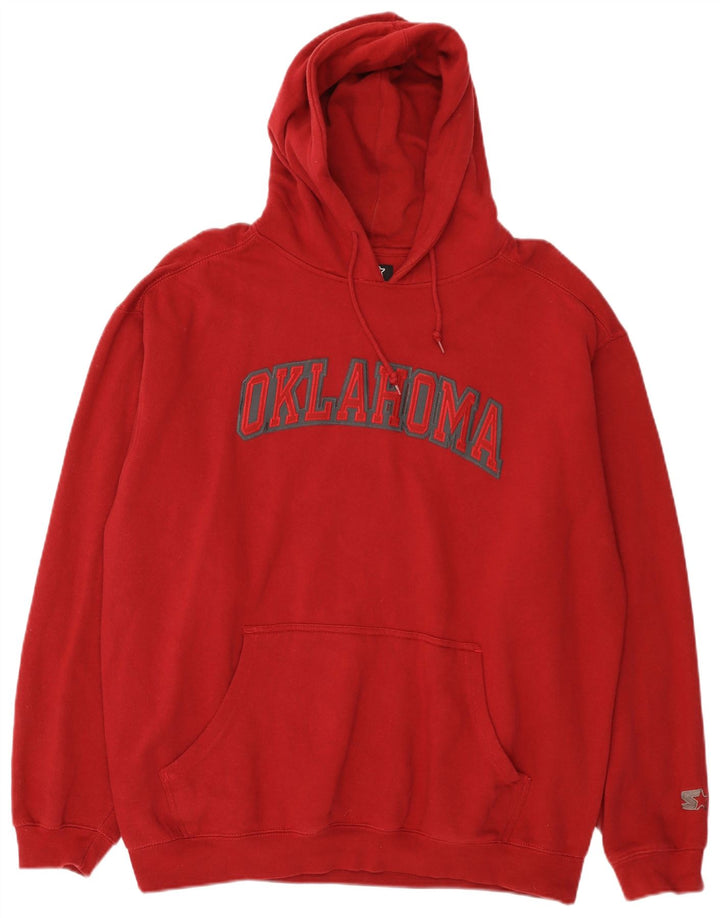 Starter Herre Oklahoma Graphic Hoodie Jumper XL Rød Bomuld