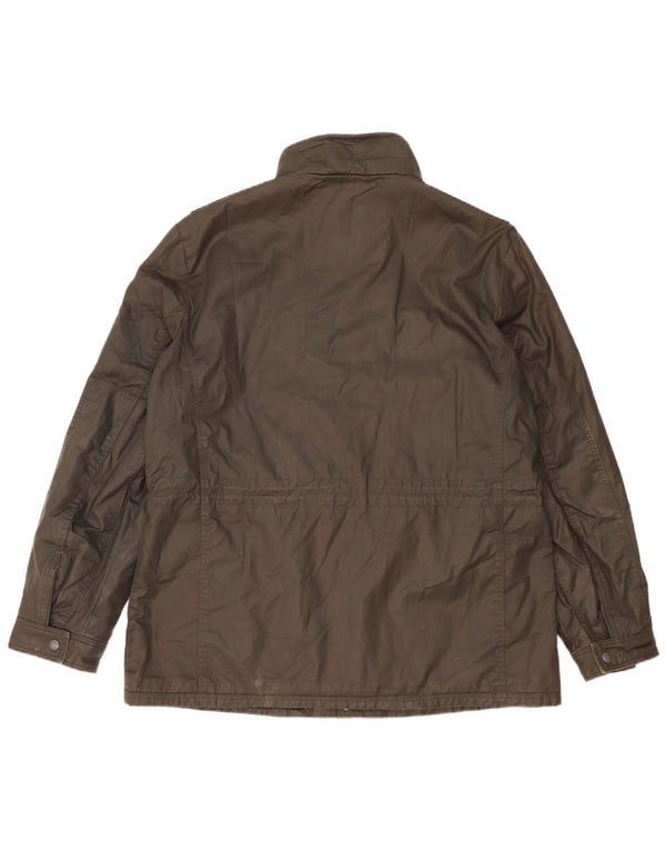 Marks & Spencer Herre Blue Harbor vokset bomuldsjakke UK 42 XL Khaki Bomuld