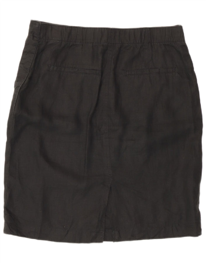 Marks & Spencer lige nederdel til kvinder UK 12 Medium W32 sort linned