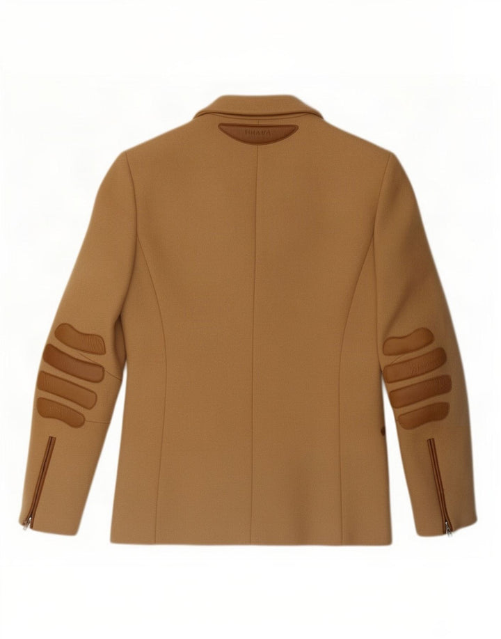 Prada Dame 3-knaps blazerjakke IT 38 XS Beige Uld Klassisk