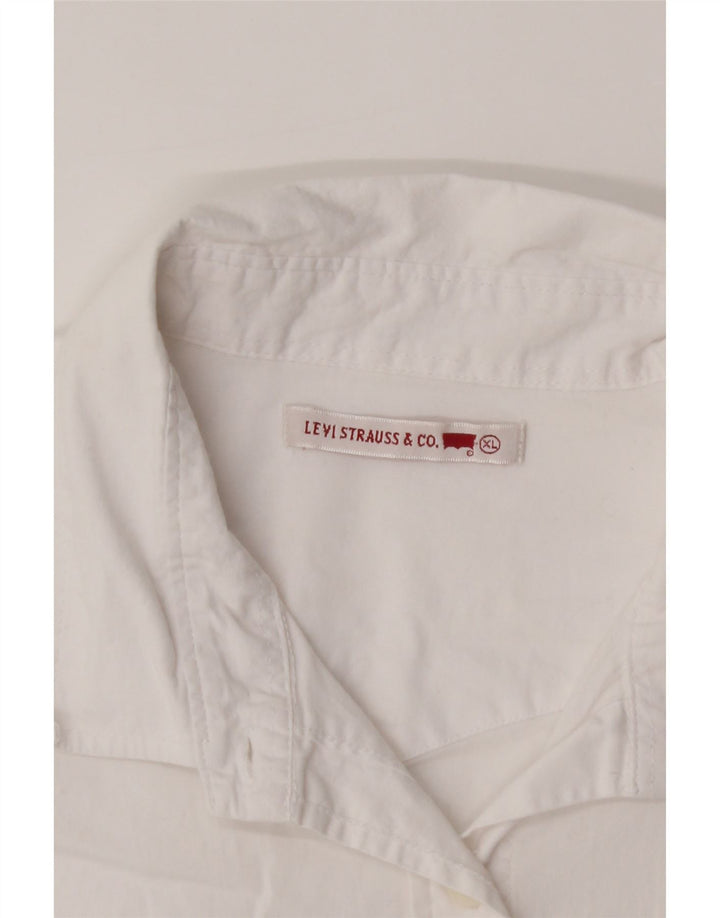 LEVI'S Womens Shirt UK 18 XL White Cotton Vintage Levi's and Second-Hand Levi's from Messina Hembry 
