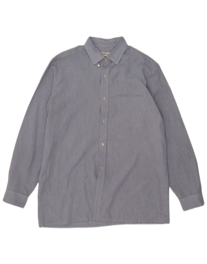 Pierre Cardin Herreskjorte Medium Blue Pinstripe Polyester