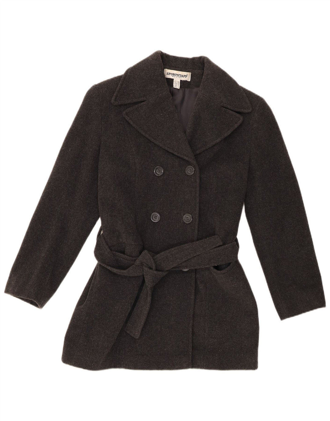 Sportstaff Womens Pea Coat UK 10 Small Grey Uld