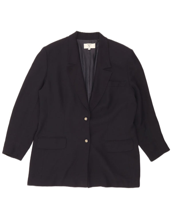 Valentino Dame 2-knaps blazerjakke IT 50 XL Marineblå viskose