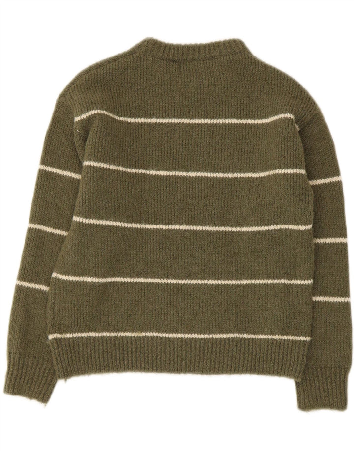 Zara drenge sweater med rund hals 8-9 år Khaki stribet polyester