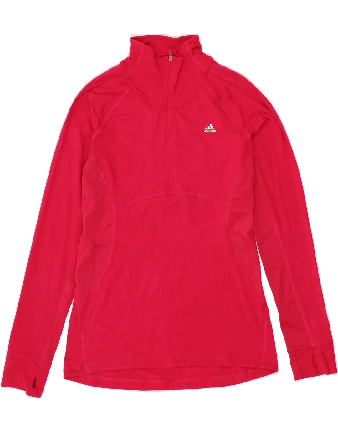 ADIDAS Womens Climalite Pullover Tracksuit Top UK 14 Medium Pink Polyester Vintage Adidas and Second-Hand Adidas from Messina Hembry 