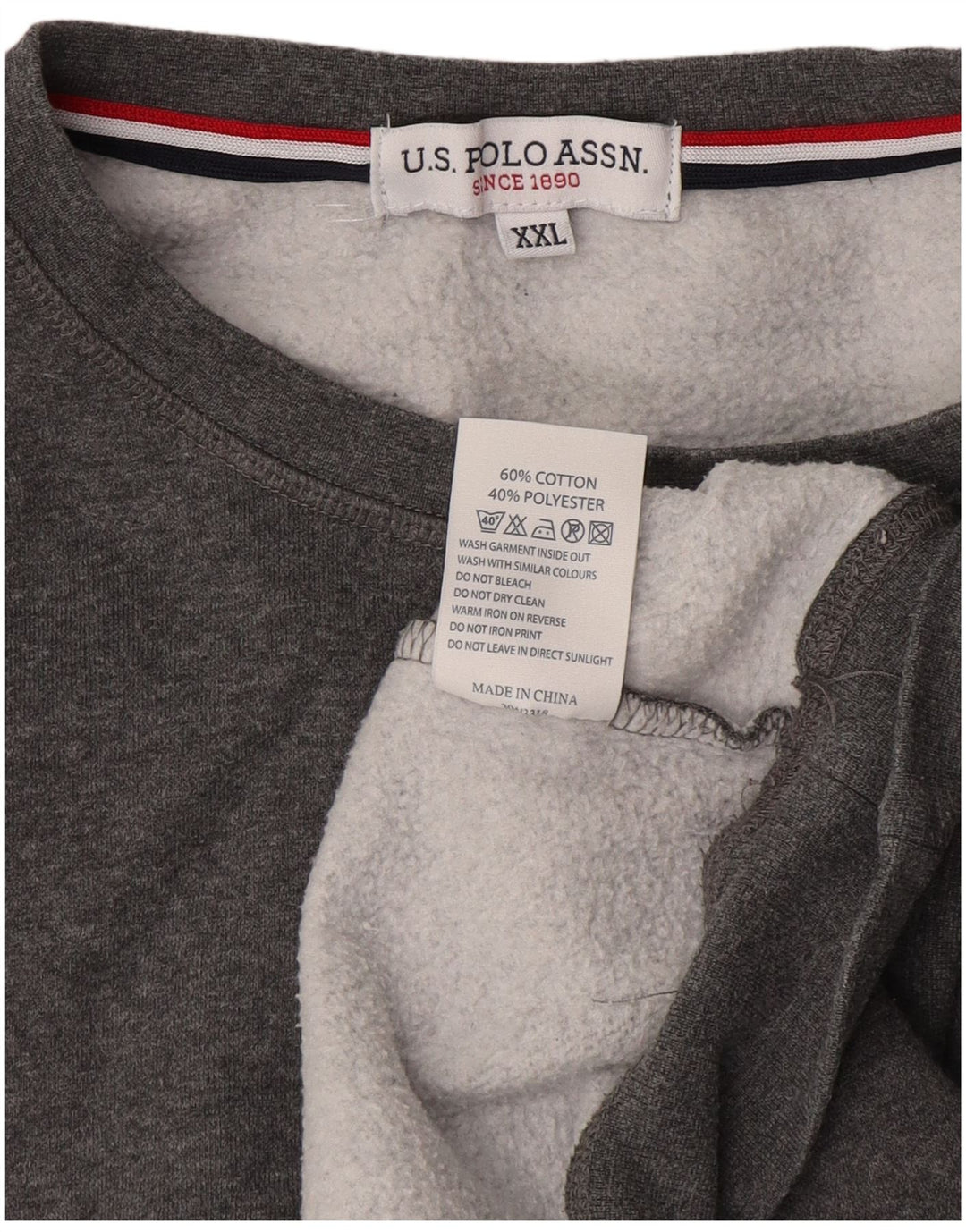 U.S. Polo Assn. Herre Sweatshirt Jumper 2XL Grå Bomuld