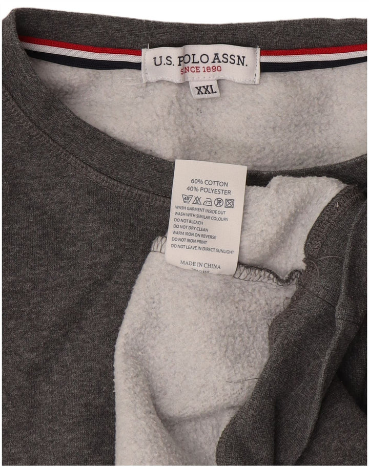 U.S. Polo Assn. Herre Sweatshirt Jumper 2XL Grå Bomuld