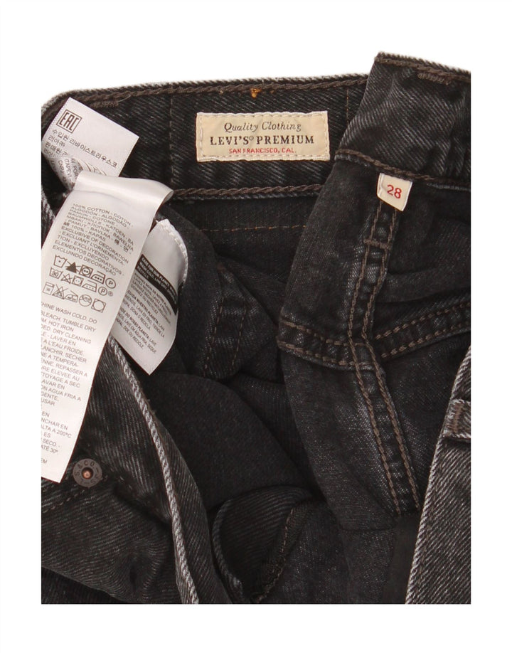 Levi's Womens Denim Shorts W28 Medium Black Cotton
