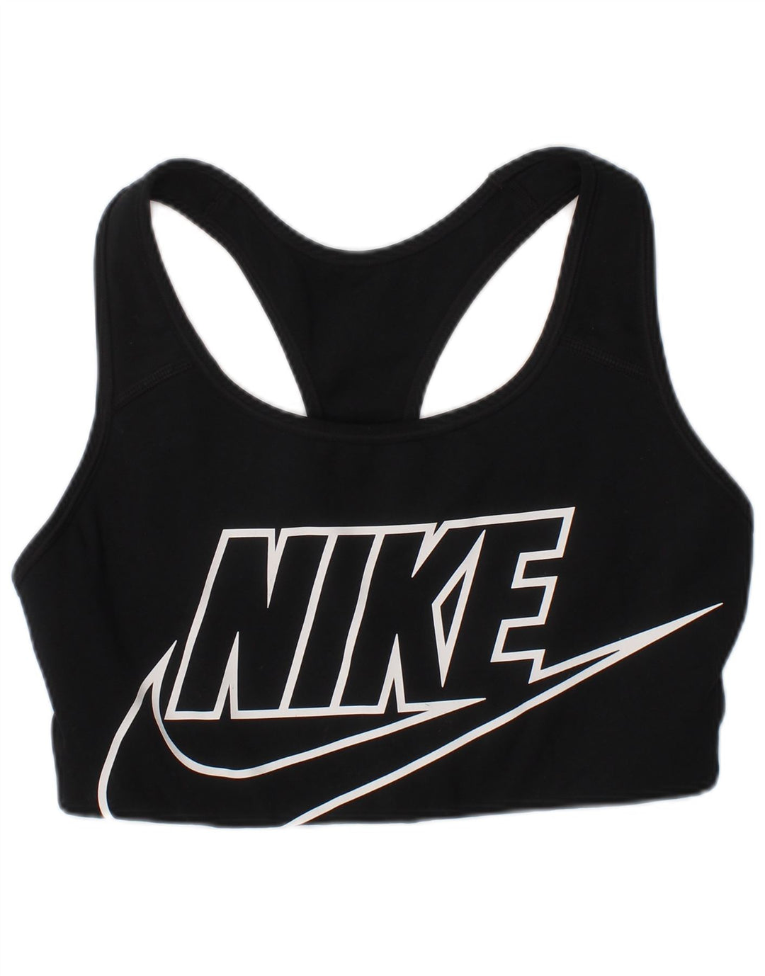 Nike Dame Grafisk Sport BH Top Stor Sort Sports