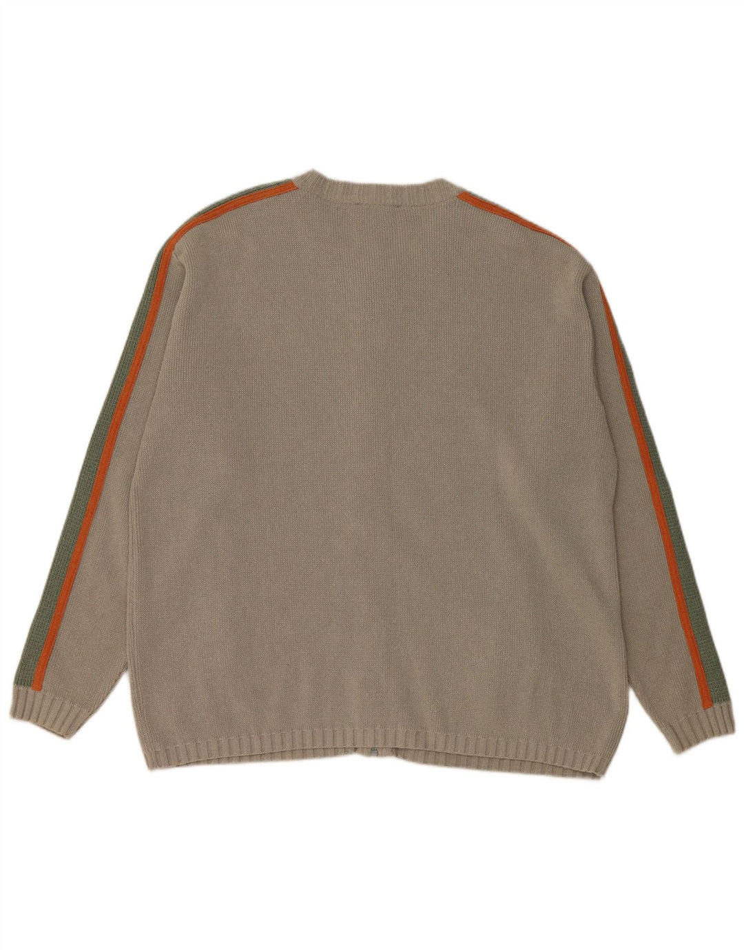 GAS Herre Cardigan Sweater XL Grå Colourblock Bomuld