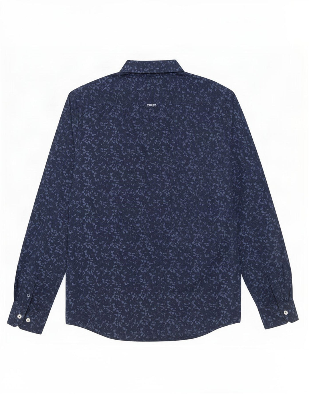Besætningstøj Herre abstrakt mønster Slim Fit skjorte medium marineblå bomuld