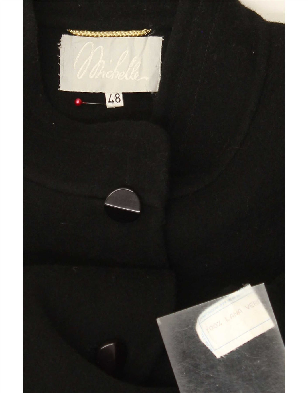 Michelle Dame Overfrakke IT 48 XL Sort Uld
