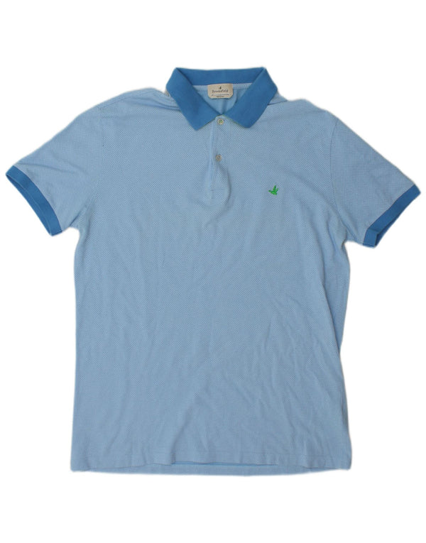 Brooksfield Polo Shirt til mænd IT 54 XL Blå Bomuld