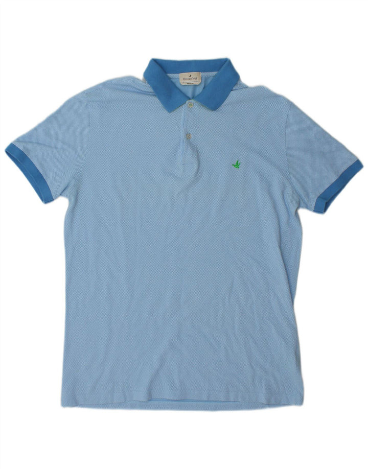 Brooksfield Polo Shirt til mænd IT 54 XL Blå Bomuld