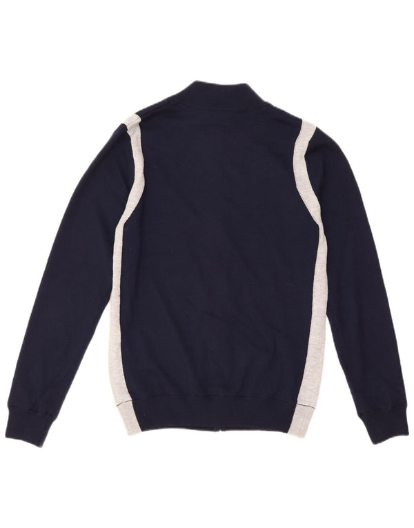 Calvin Klein Dame Cardigan Sweater UK 10 Small Navy Blue Colourblock