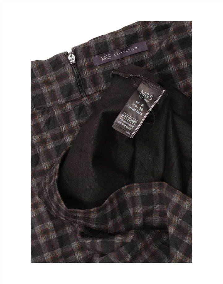 Marks & Spencer damebluse med 3/4 ærmer UK 8 lille grå ternet