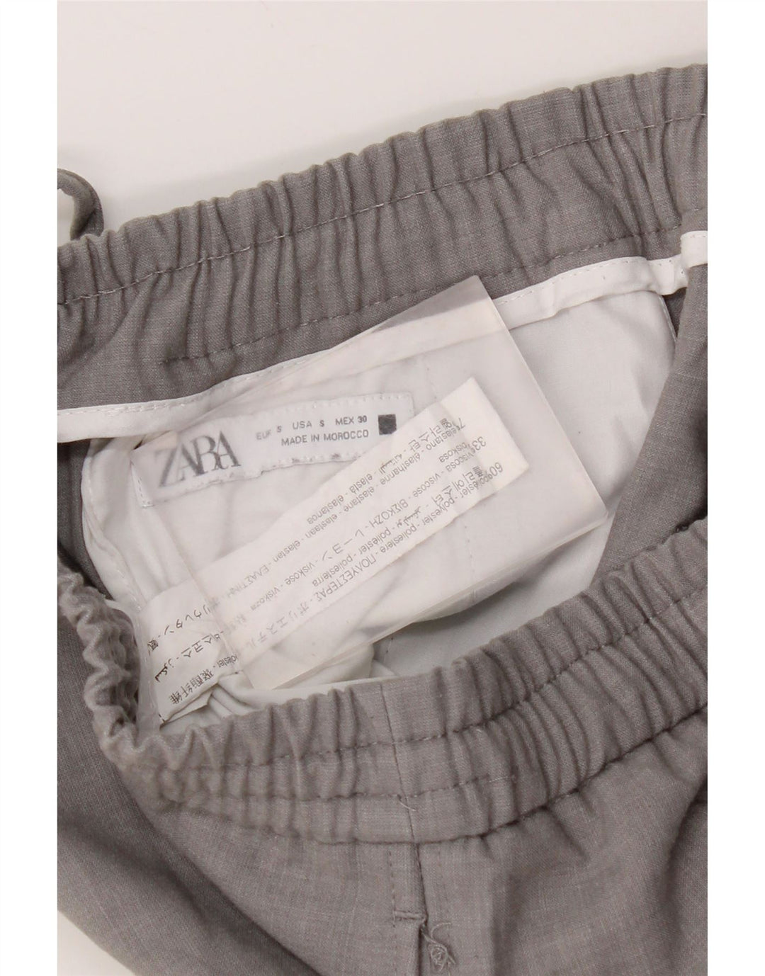 Zara Herre Joggers Chino Bukser Small W30 L28 Grå Polyester