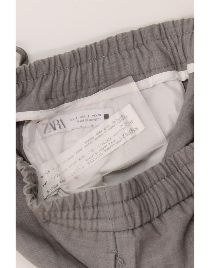 Zara Herre Joggers Chino Bukser Small W30 L28 Grå Polyester