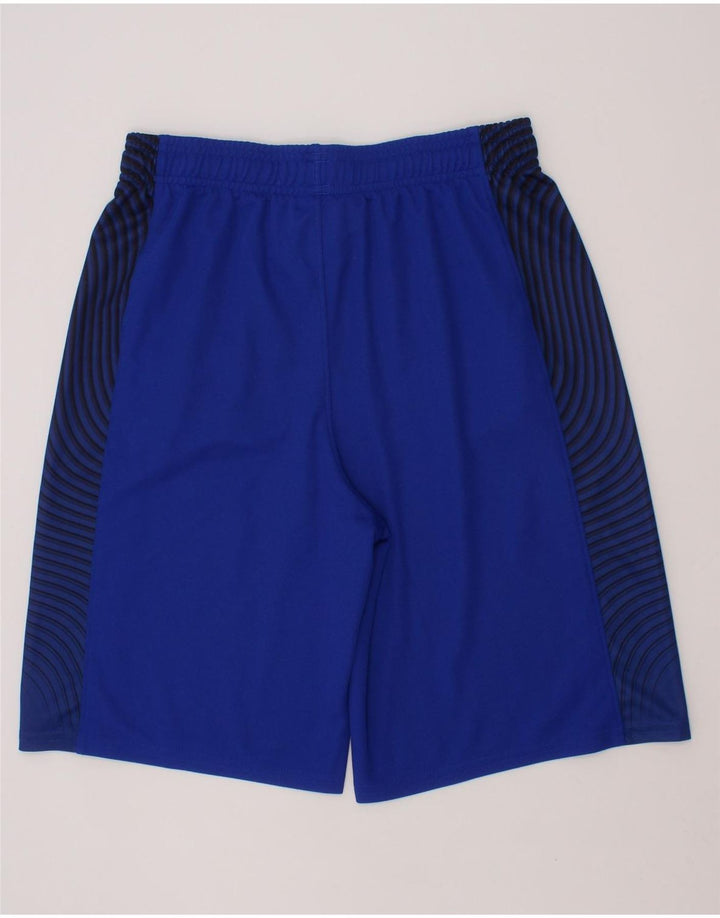 UNDER ARMOUR Boys Sport Shorts 12-13 Years Large  Blue Striped Polyester Vintage Under Armour and Second-Hand Under Armour from Messina Hembry 