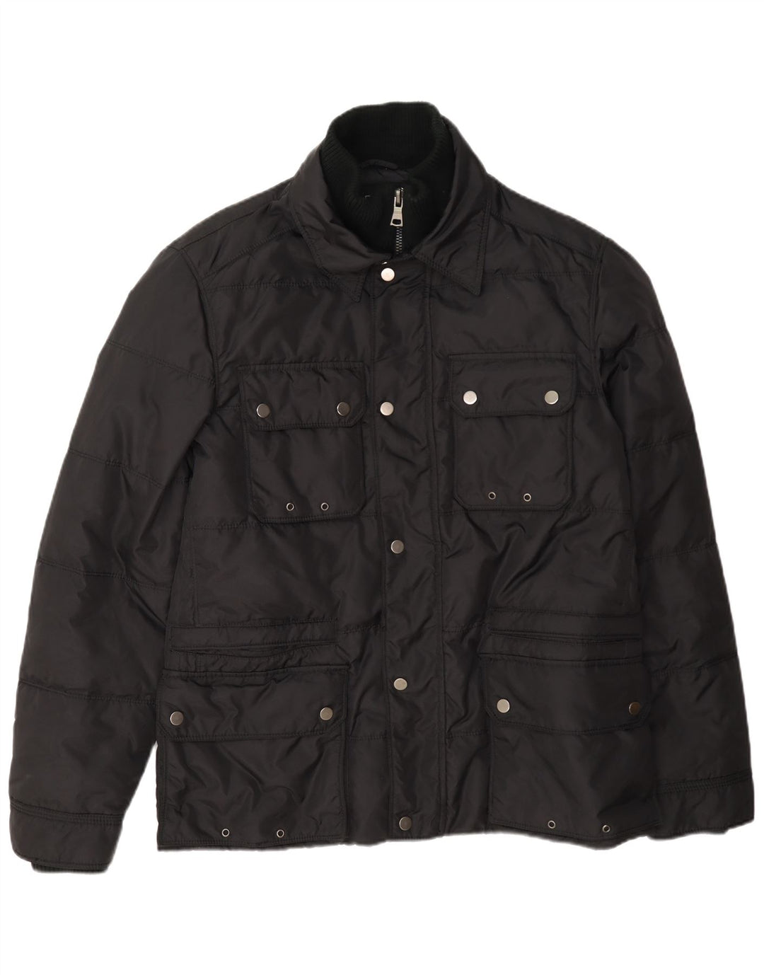 Best Company Herre Polstret Jakke UK 38 Medium Sort Nylon