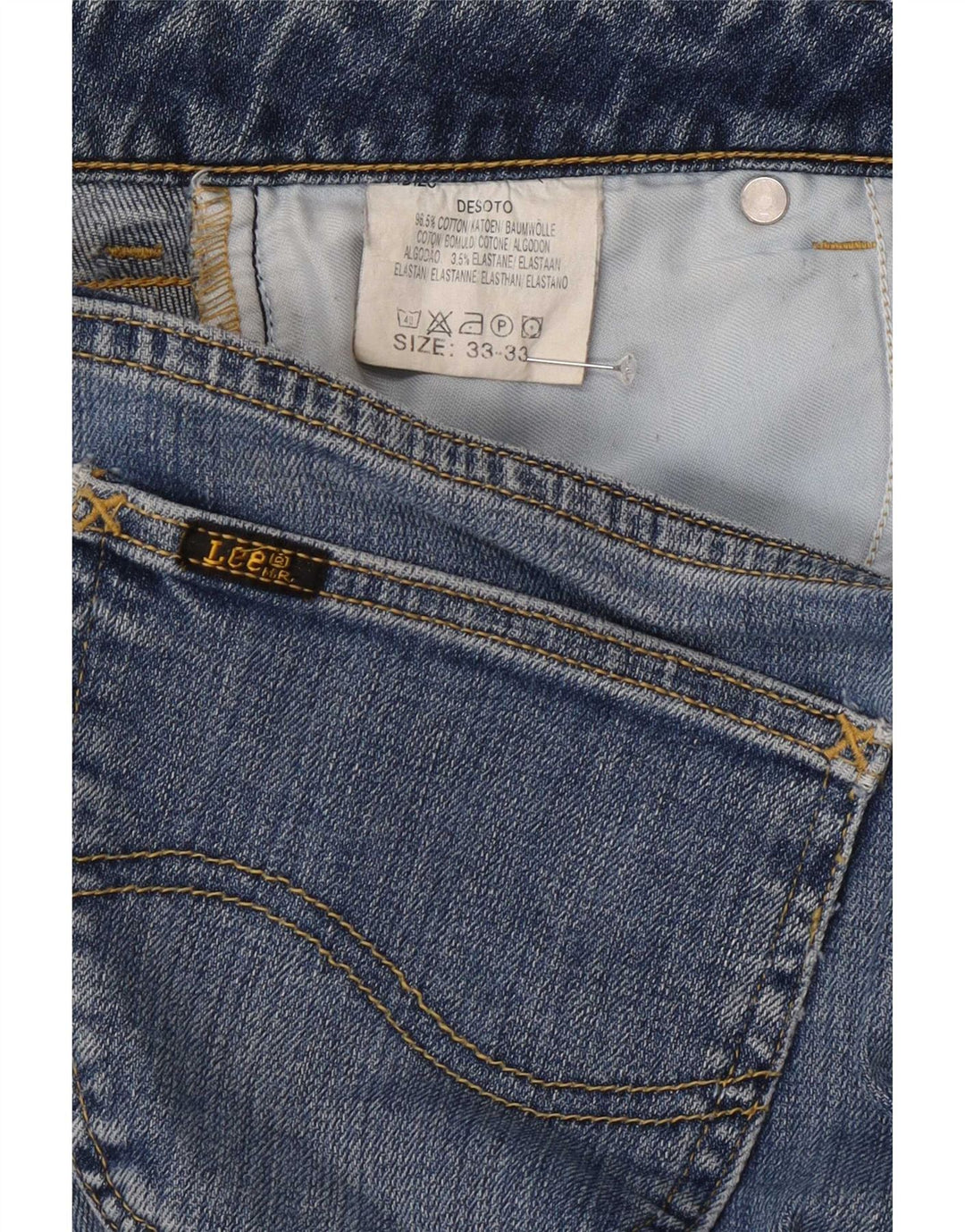 Lee Dame Desoto Bootcut Jeans W33 L33 Blå Bomuld