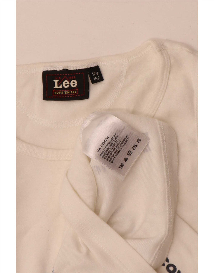 Lee Girls Grafisk Vest Top 11-12 År Hvid Bomuld