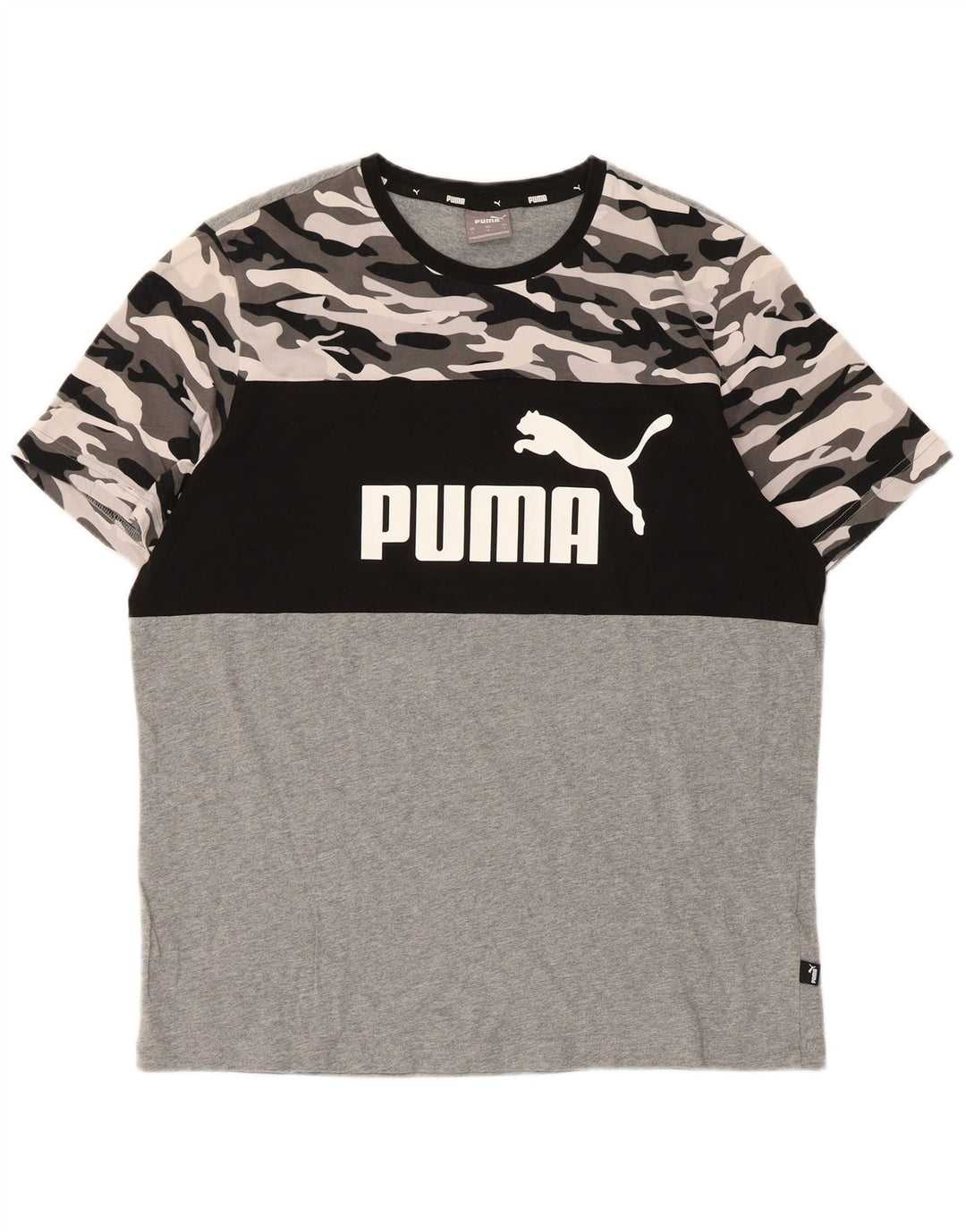 Puma Herre grafisk T-shirt Top Stor flerfarvet Camouflage Bomuld