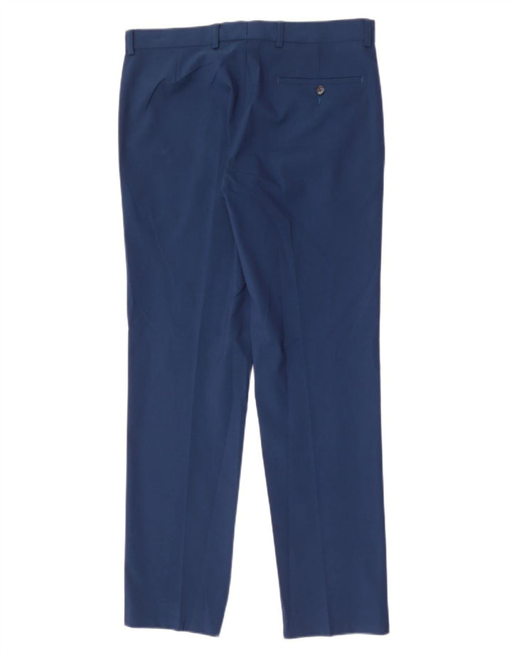Marks & Spencer Herre Slim Suit Bukser W32 L31 Blå Polyester