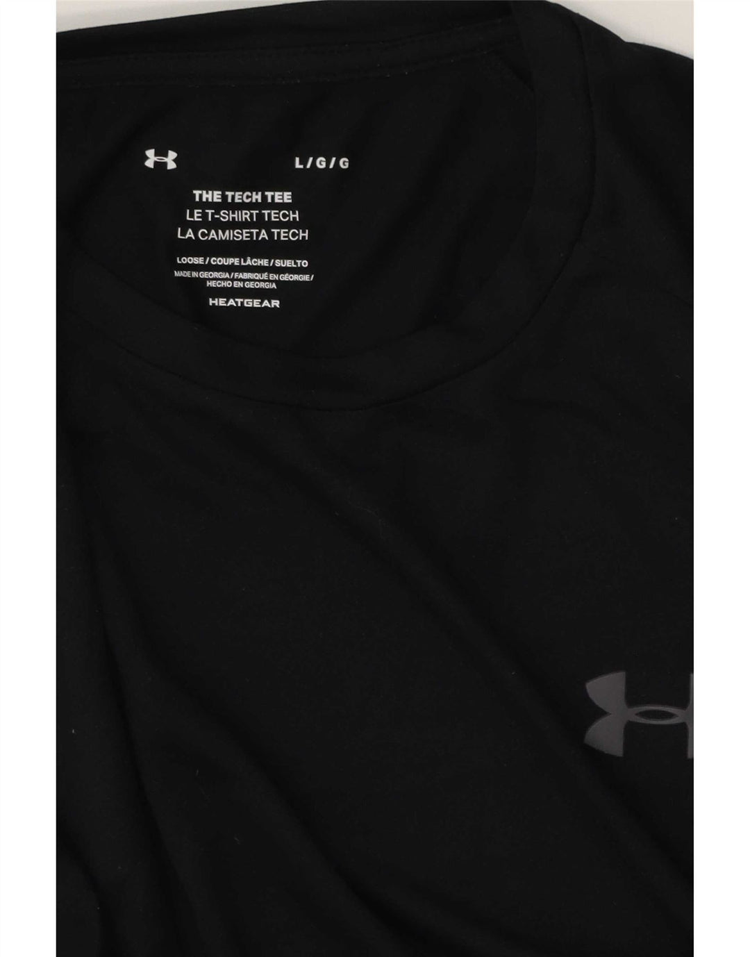 Under Armour Herre Heat Gear T-Shirt Top Stor Sort