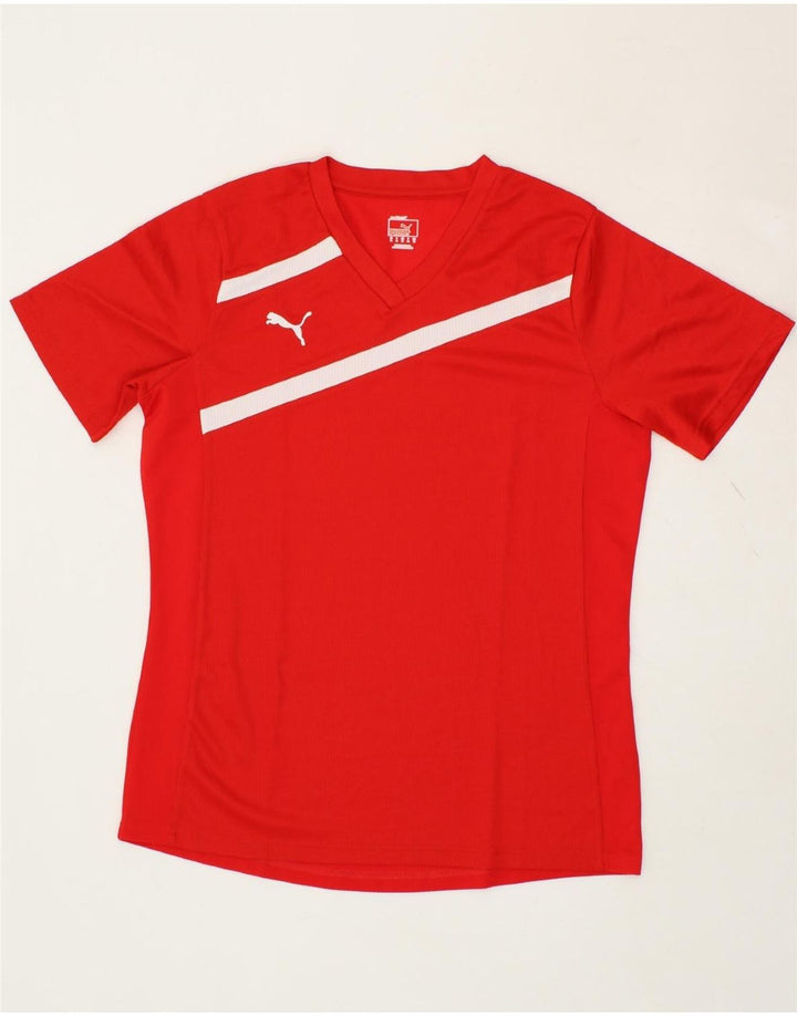 PUMA Womens T-Shirt Top UK 16 Large Red Vintage Puma and Second-Hand Puma from Messina Hembry 
