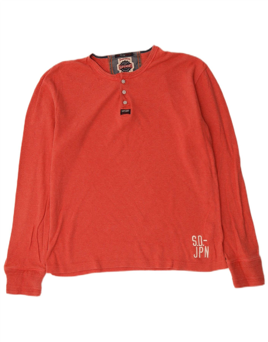 Superdry Herre Top Langærmet XL Rød Bomuld