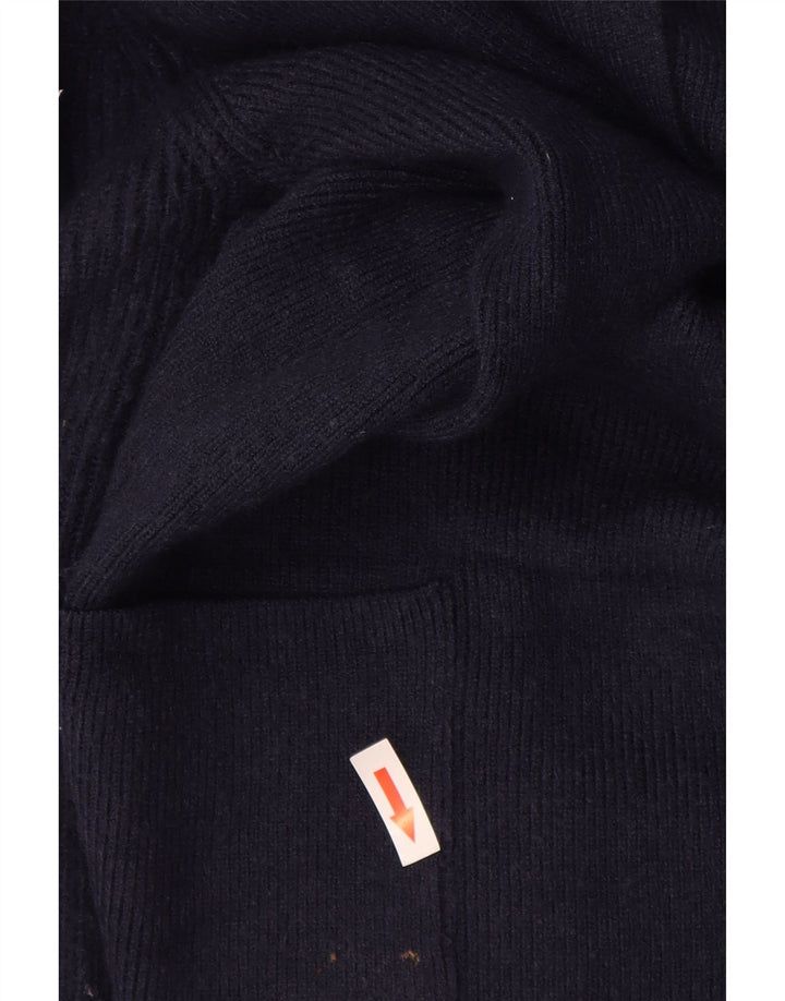 Marks & Spencer Dame Longline Åben Cardigan Sweater UK 16 Large Navy Blue