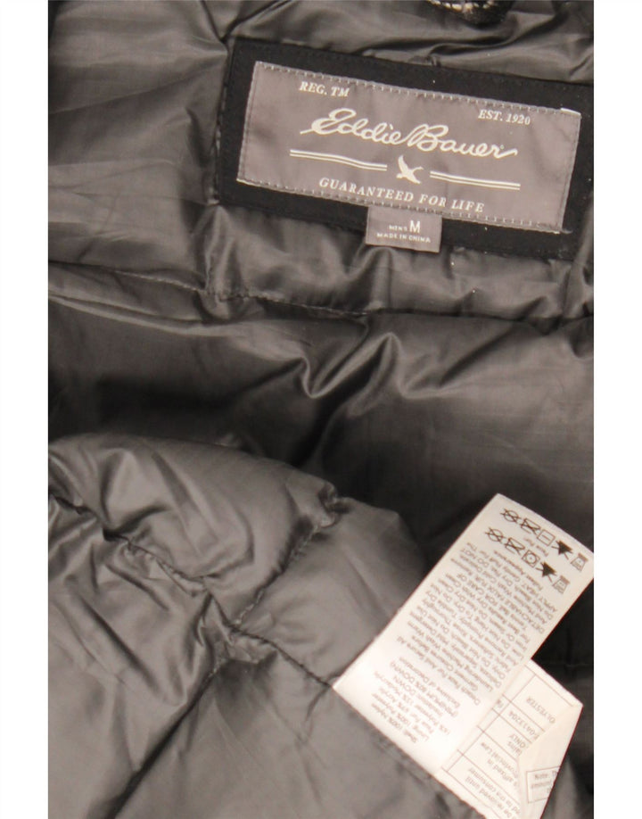 EDDIE BAUER Herre Hættevindjakke UK 38 Medium Sort Nylon