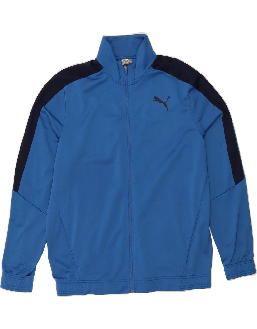 PUMA Mens Tracksuit Top Jacket XL Blue Colourblock Polyester Vintage Puma and Second-Hand Puma from Messina Hembry 