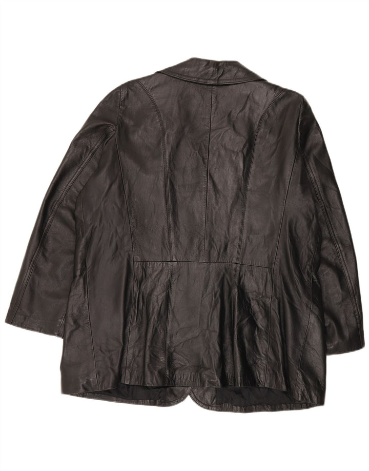 Vintage dame 3-knaps blazerjakke IT 52 2XL Sort