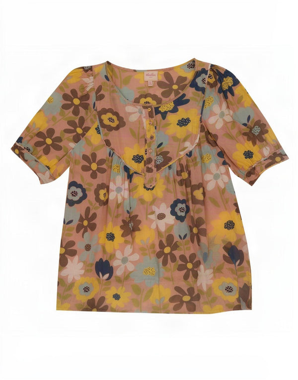 Whistle Womens See Through Blouse Top UK 12 Medium Multicoloured Floral