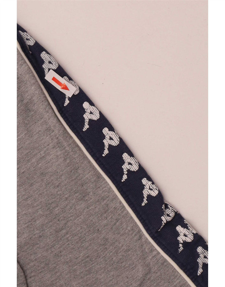 Kappa Dame Grafisk Sweatshirt Jumper UK 14 Medium Grey Colourblock