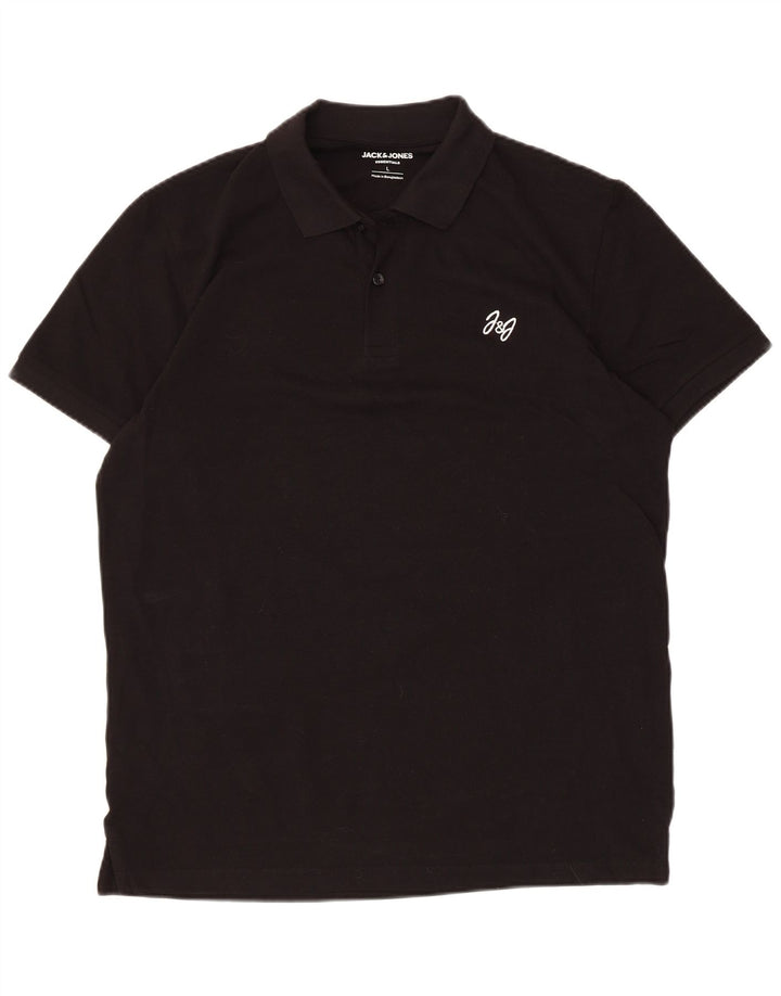 Jack & Jones herre poloskjorte stor sort bomuld