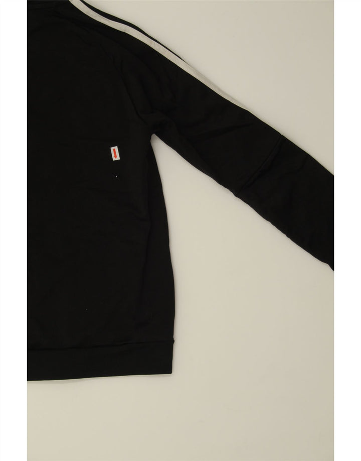 ADIDAS Boys Climalite Tracksuit Top Jacket 9-10 Years Black Polyester Vintage Adidas and Second-Hand Adidas from Messina Hembry 