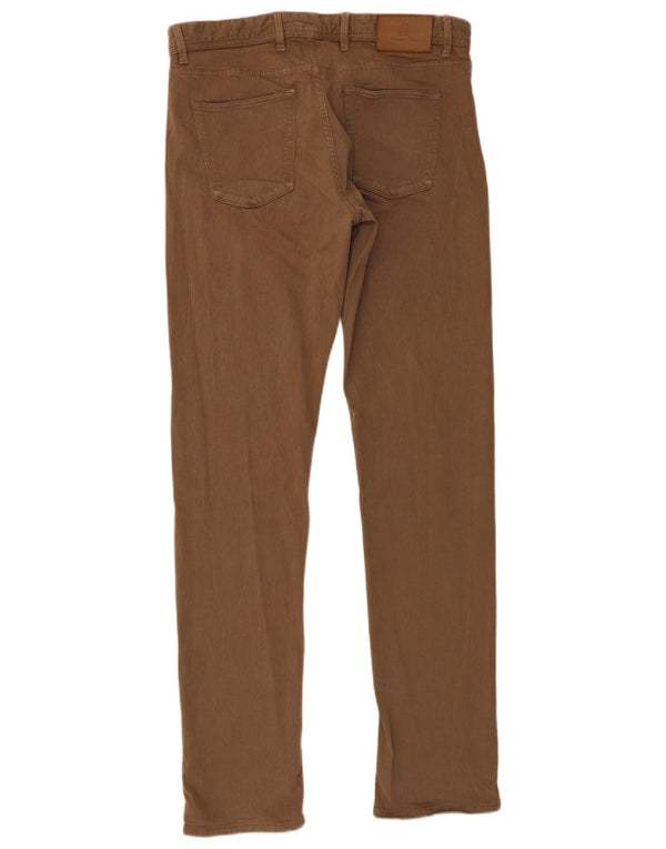 Massimo Dutti Herre Slim Casual Bukser EU 40 Medium W31 L32 Brun Bomuld