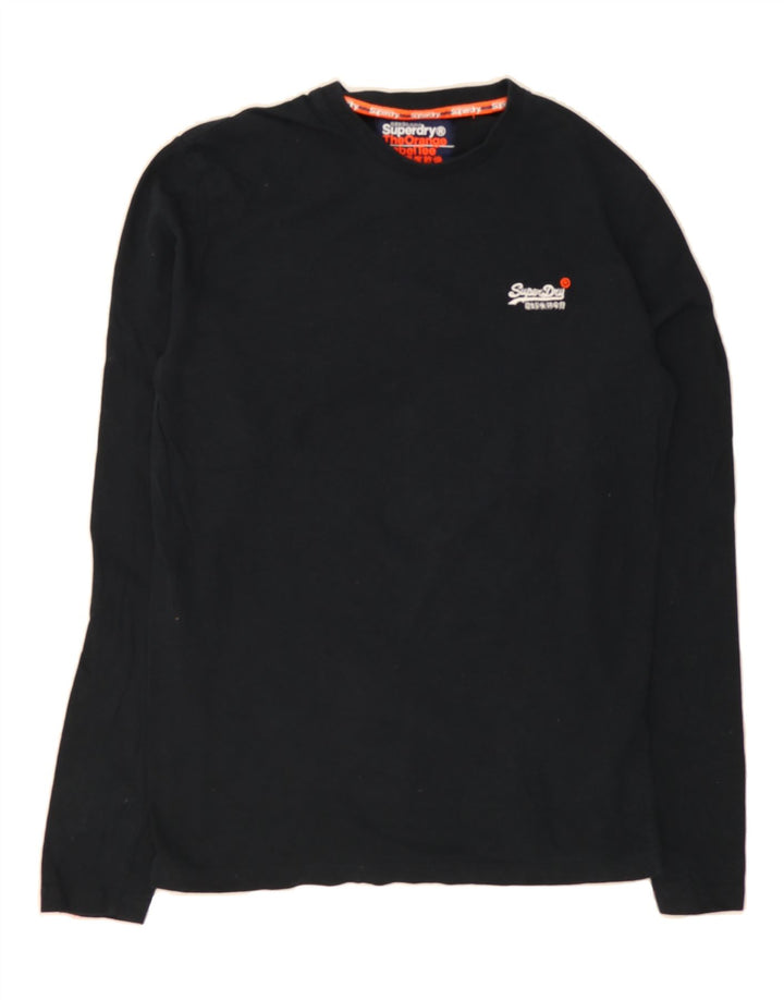 SUPERDRY Mens Top Long Sleeve Small Black Cotton Vintage Superdry and Second-Hand Superdry from Messina Hembry 
