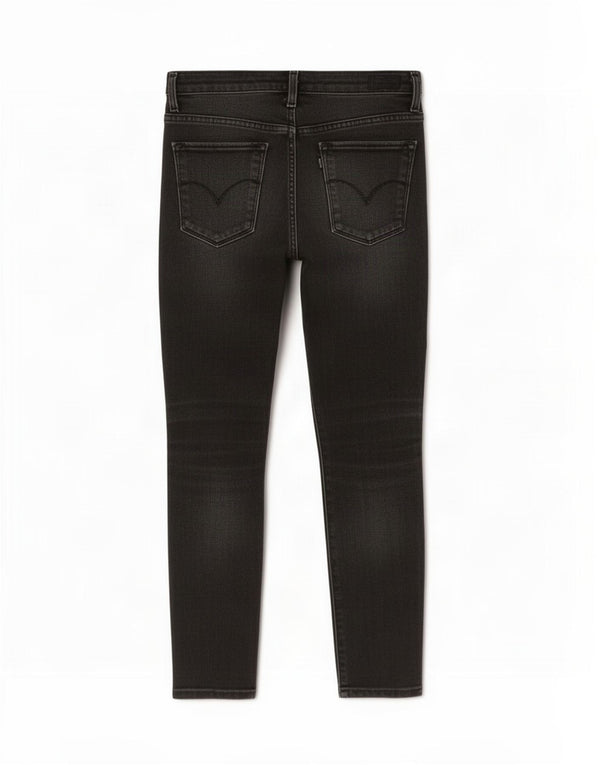 Levi's Womens Crop Skinny Jeans W24 L24 Sort bomuld