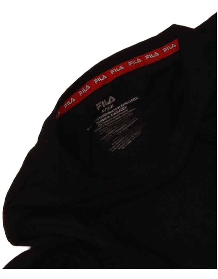 Fila Dametop Langærmet UK 12 Medium Sort Polyester