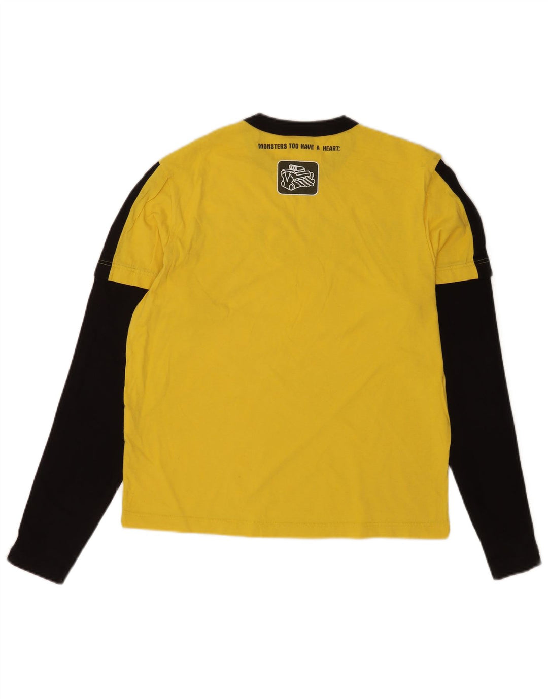 Lee Herre Grafisk Top Langærmet Medium Gul Colourblock Bomuld