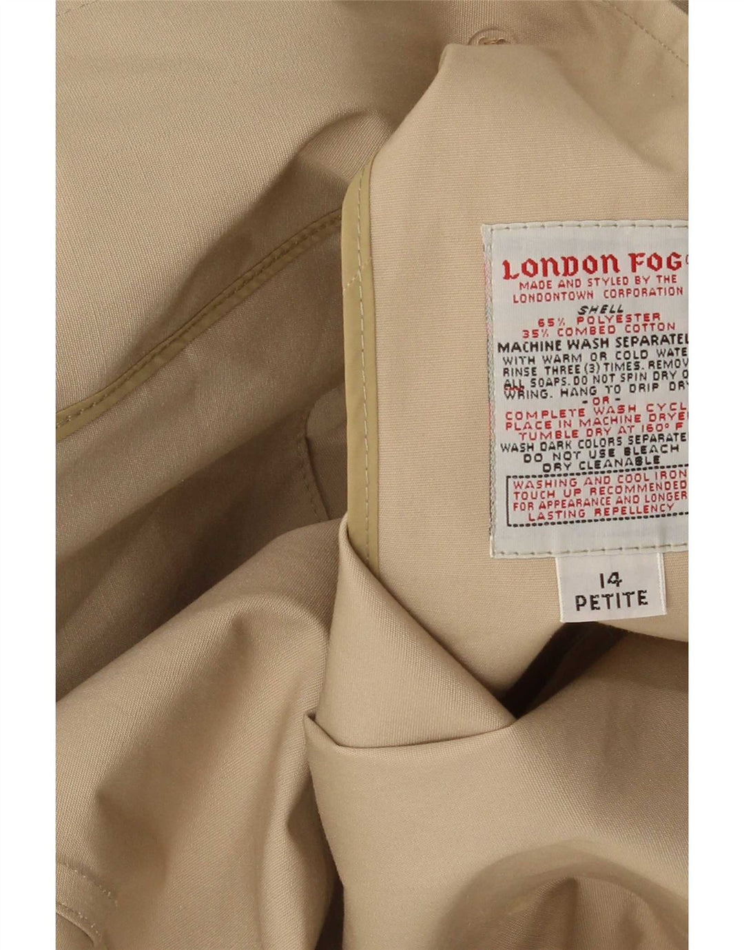 London Fog Dame Overfrakke US 14 XL Brun Polyester